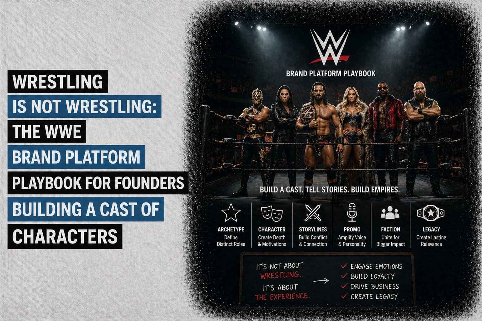 Article image for Wrestling Is Not Wrestling: The WWE Brand Platform Playbook for Founders Building a Cast of Characters