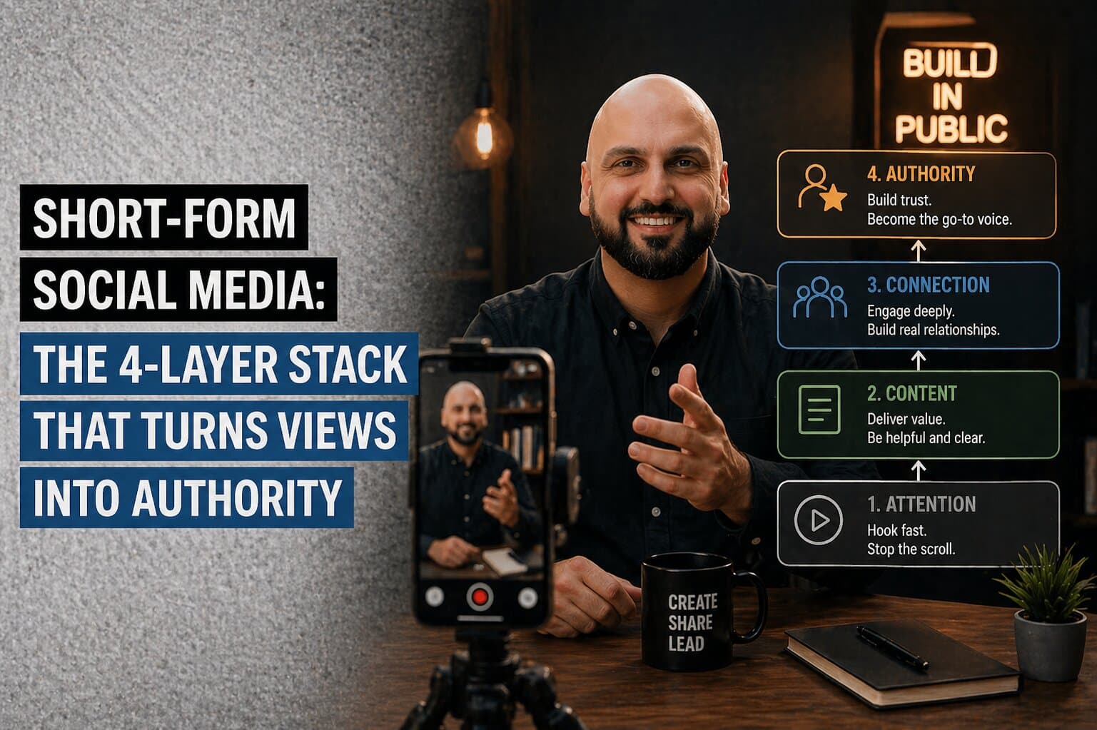 Short-Form Social Media: The 4-Layer Stack That Turns Views Into Authority