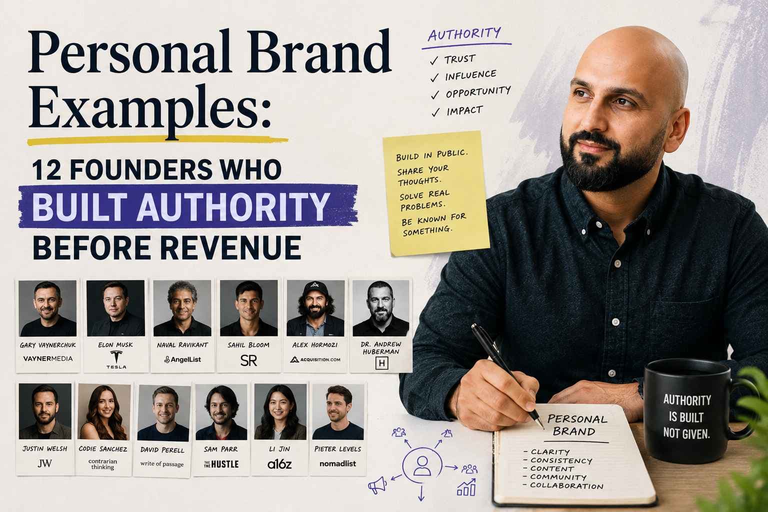 Article image for Personal Brand Examples: 12 Founders Who Built Authority Before Revenue