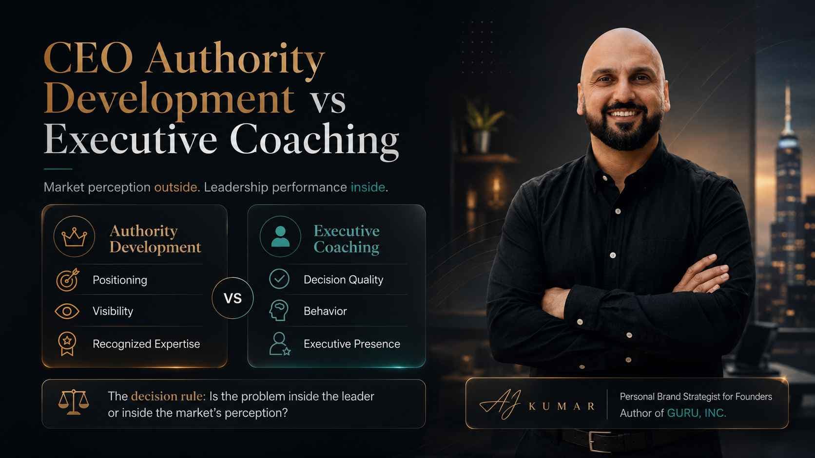 CEO Authority Development vs Executive Coaching