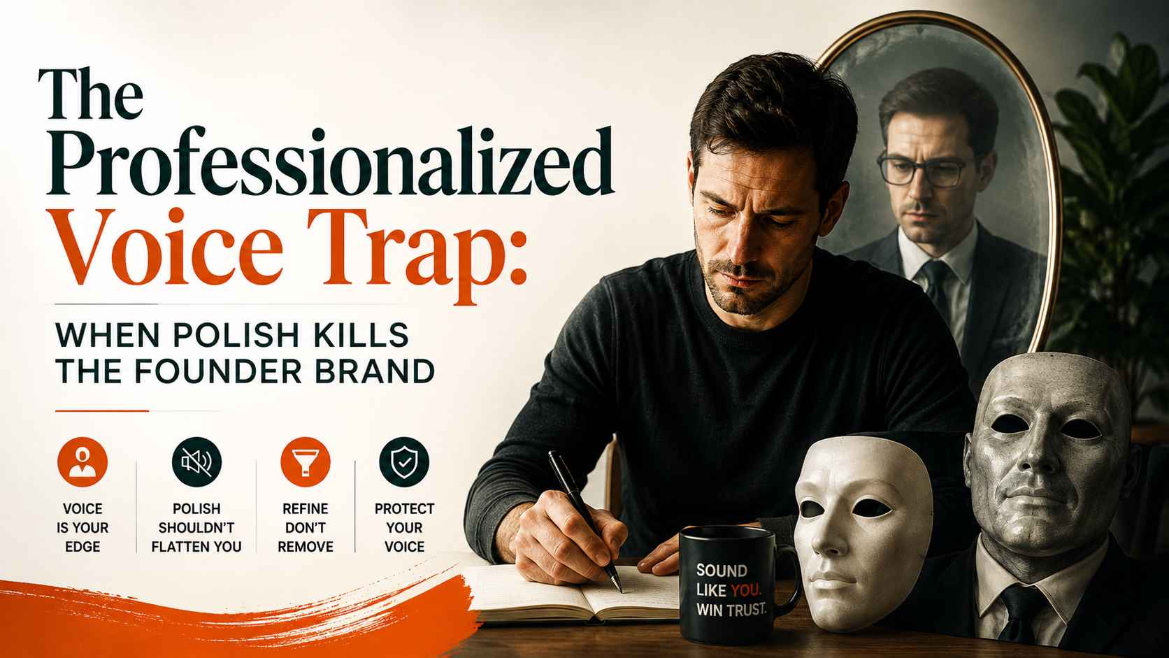 The Professionalized Voice Trap: When Polish Kills the Founder Brand